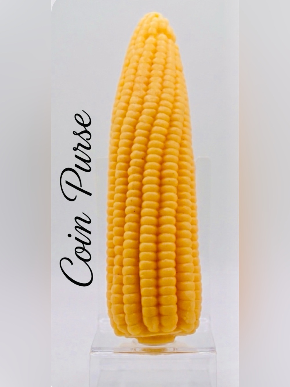 Realistic Corn Cob Coin Purse (8" x 2") – Fun Novelty Zipper Pouch for Coins